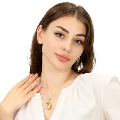 Zawieszka złota z  okazałym cytrynem 27,83 ct i... 2