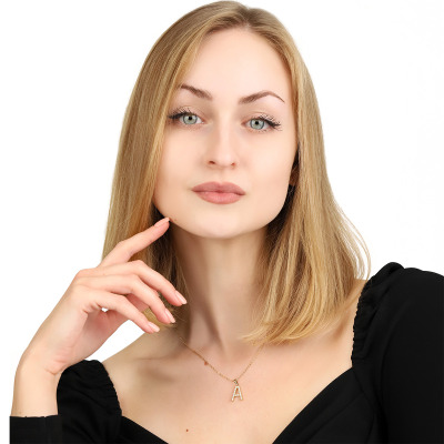 Zawieszka żółte złoto 585 literka A 2