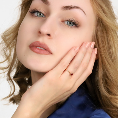 Pierścionek zaręczynowy Siena z różowego złota 585 z... 2