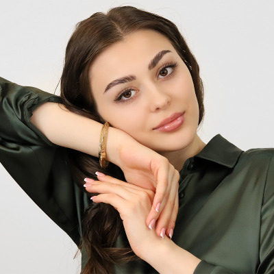 Bransoletka z żółtego złota 585 sztywna, ażurowa 10,96 g 2