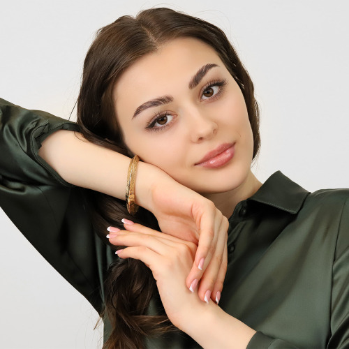 Bransoletka z żółtego złota 585 sztywna, ażurowa 10,96 g