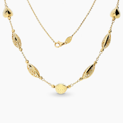 Naszyjnik z żółtego złota 750 ażurowy