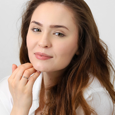 Pierścionek z białego złota 585 z brylantem 0,25 ct w... 2