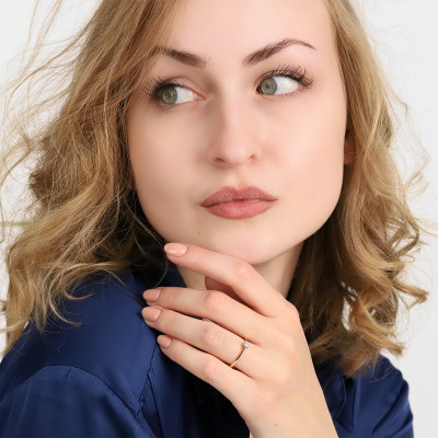 Pierścionek Siena dwukolorowe złoto 585 z brylantem 0,15... 2