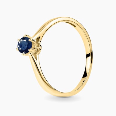 Pierścionek żółte złoto 585 Vicenza z szafirem 0,24 ct